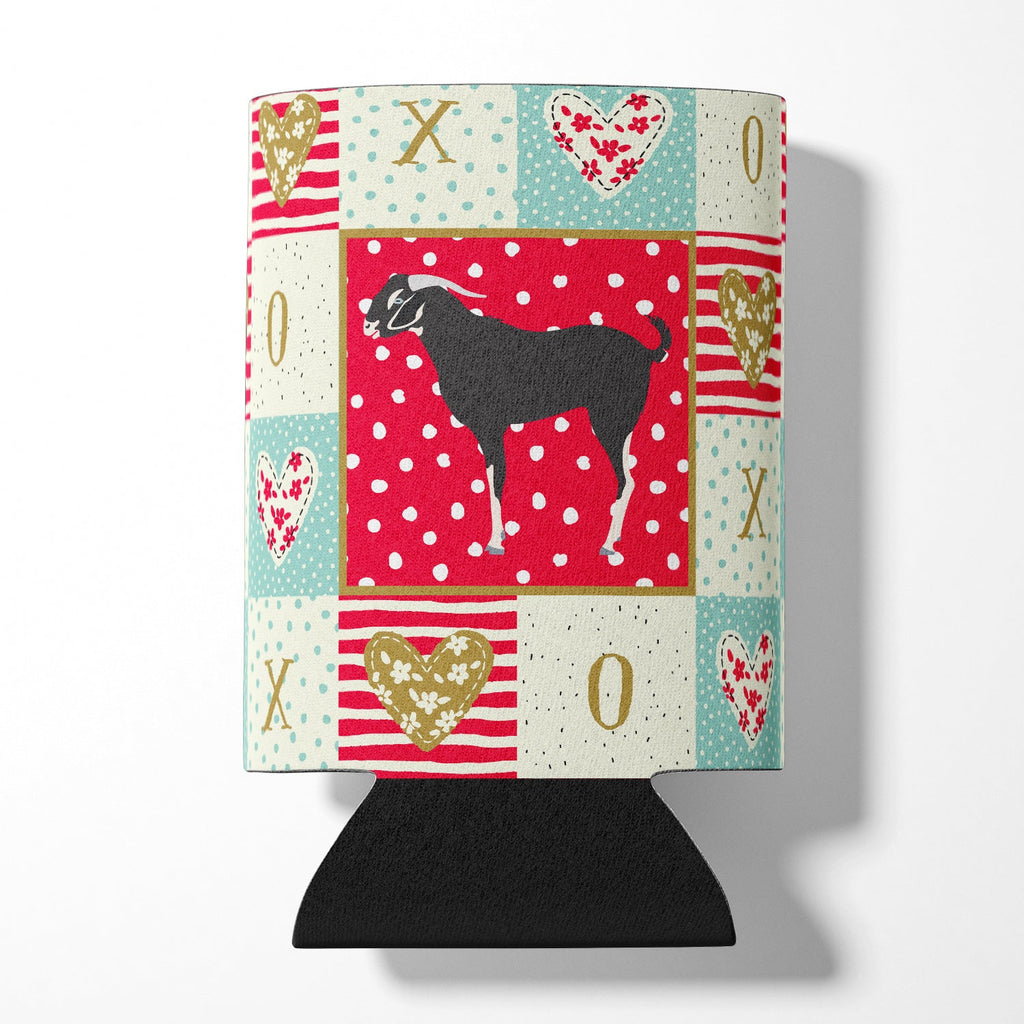 Black Bengal Goat Love Can or Bottle Hugger Cooler Sleeve for Standard 12 oz Cans, Insulated Foam Beer & Soda Can Hugger Reusable