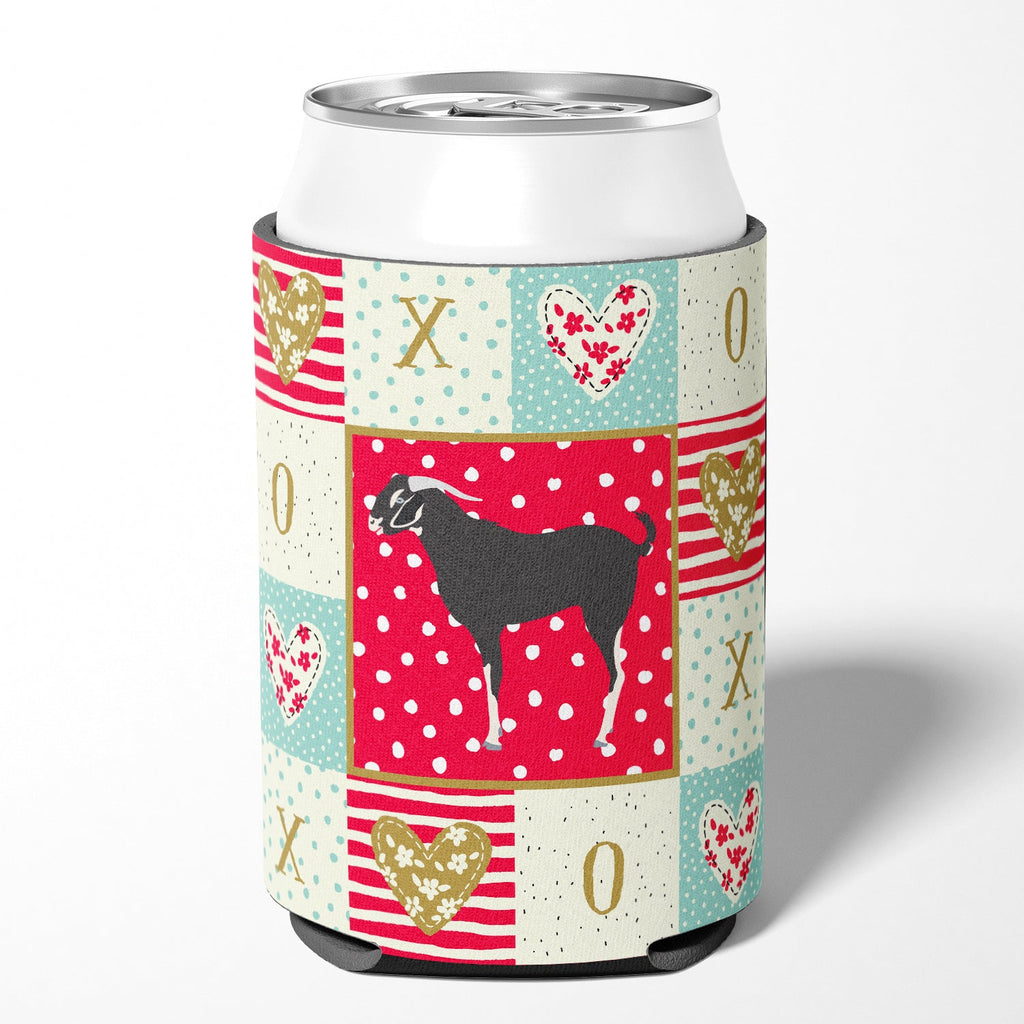 Black Bengal Goat Love Can or Bottle Hugger Cooler Sleeve for Standard 12 oz Cans, Insulated Foam Beer & Soda Can Hugger Reusable