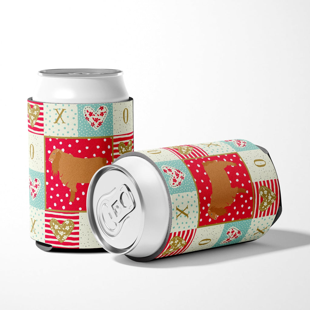 American Lamancha Goat Love Can or Bottle Hugger Cooler Sleeve for Standard 12 oz Cans, Insulated Foam Beer & Soda Can Hugger Reusable