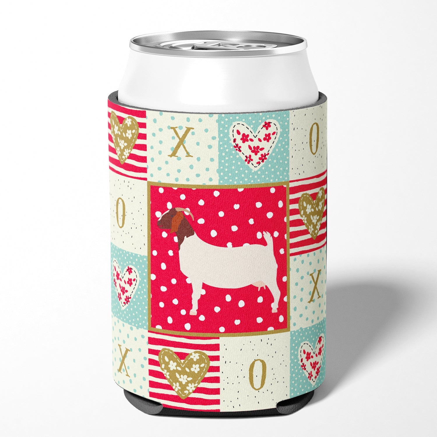 Boer Goat Love Can or Bottle Hugger Cooler Sleeve for Standard 12 oz Cans, Insulated Foam Beer & Soda Can Hugger Reusable