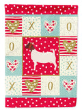 Boer Goat Love House Flag 28x40 Porch Sleeve Pole Decorative Outside Yard Banner Artwork Wall Hanging, Polyester