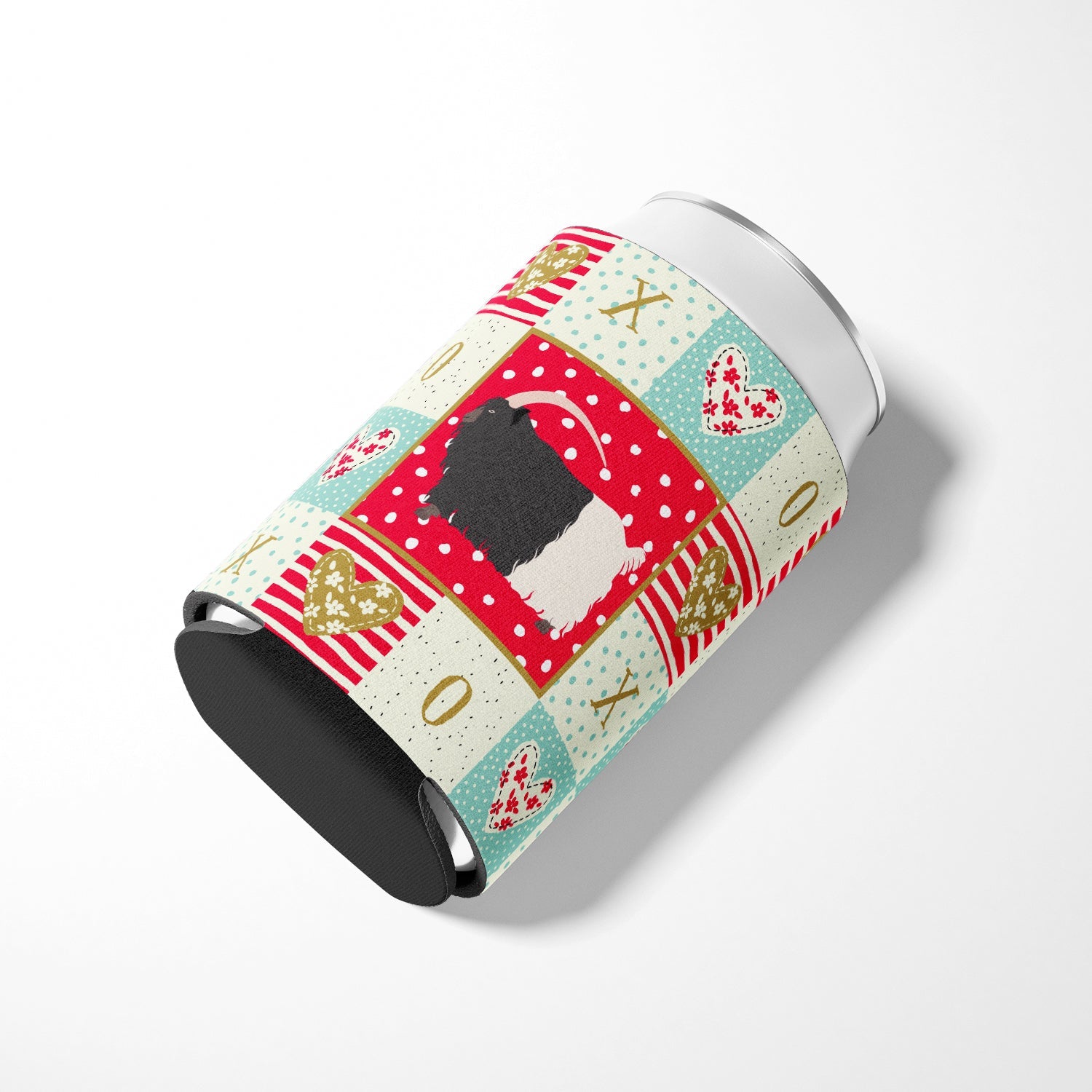 Welsh Black-Necked Goat Love Can or Bottle Hugger Cooler Sleeve for Standard 12 oz Cans, Insulated Foam Beer & Soda Can Hugger Reusable