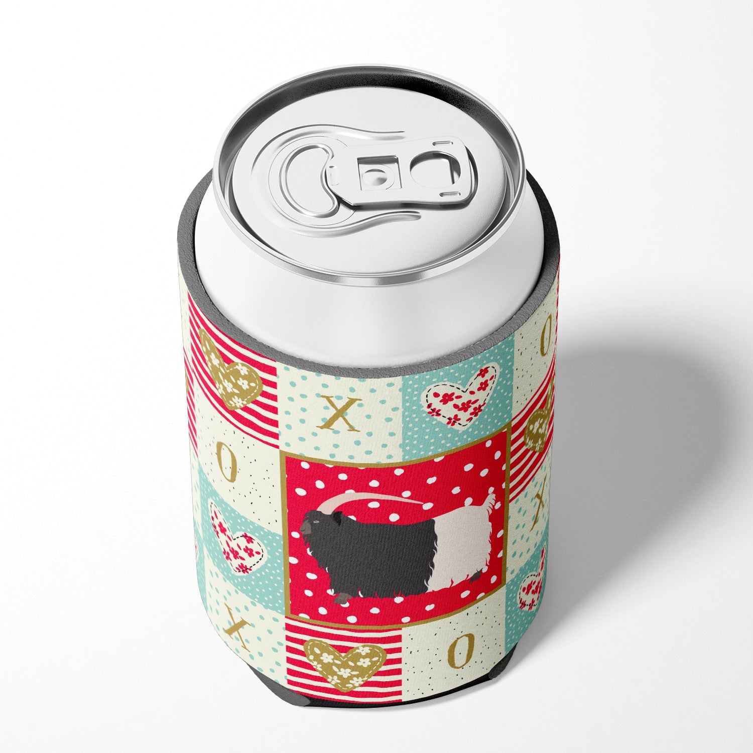 Welsh Black-Necked Goat Love Can or Bottle Hugger Cooler Sleeve for Standard 12 oz Cans, Insulated Foam Beer & Soda Can Hugger Reusable