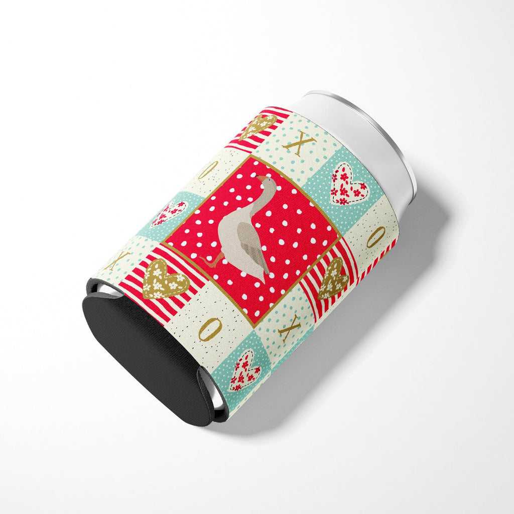 Steinbacher Goose Love Can or Bottle Hugger Cooler Sleeve for Standard 12 oz Cans, Insulated Foam Beer & Soda Can Hugger Reusable
