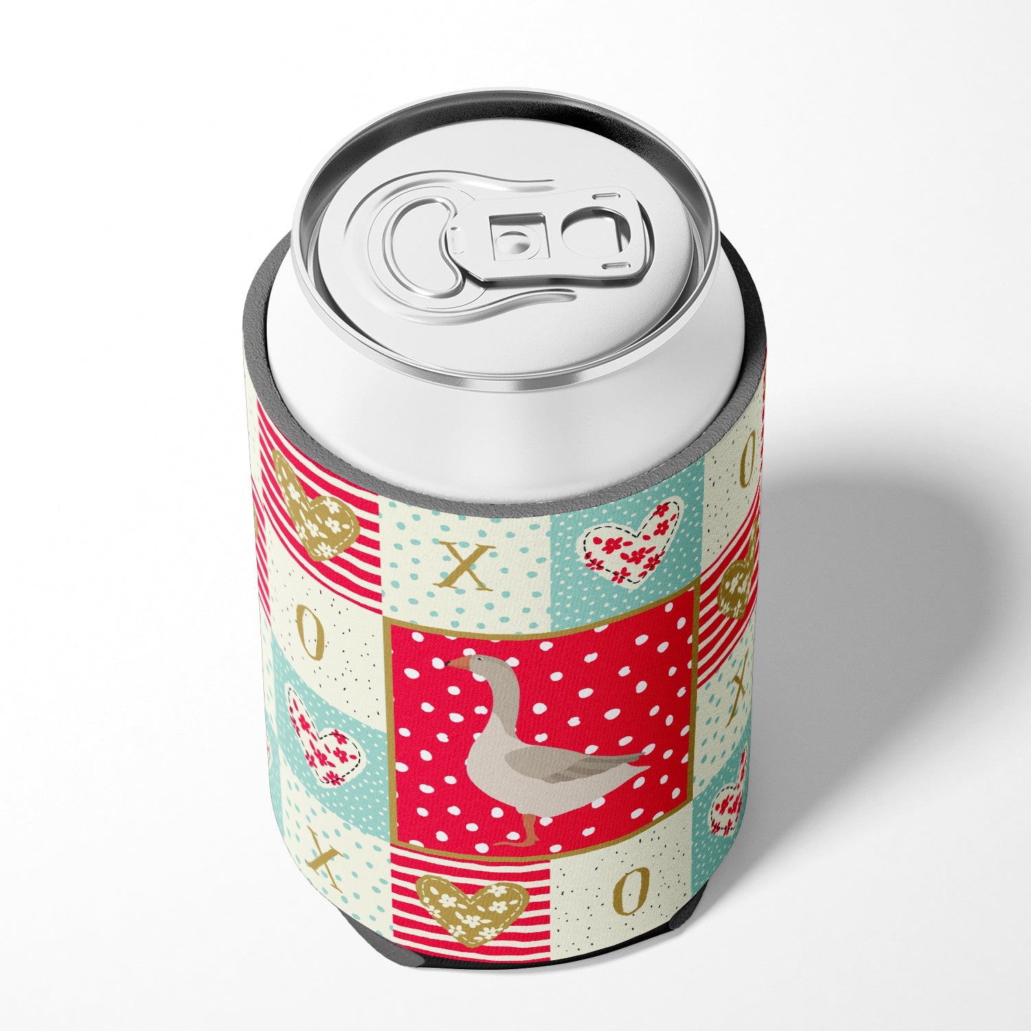 Steinbacher Goose Love Can or Bottle Hugger Cooler Sleeve for Standard 12 oz Cans, Insulated Foam Beer & Soda Can Hugger Reusable