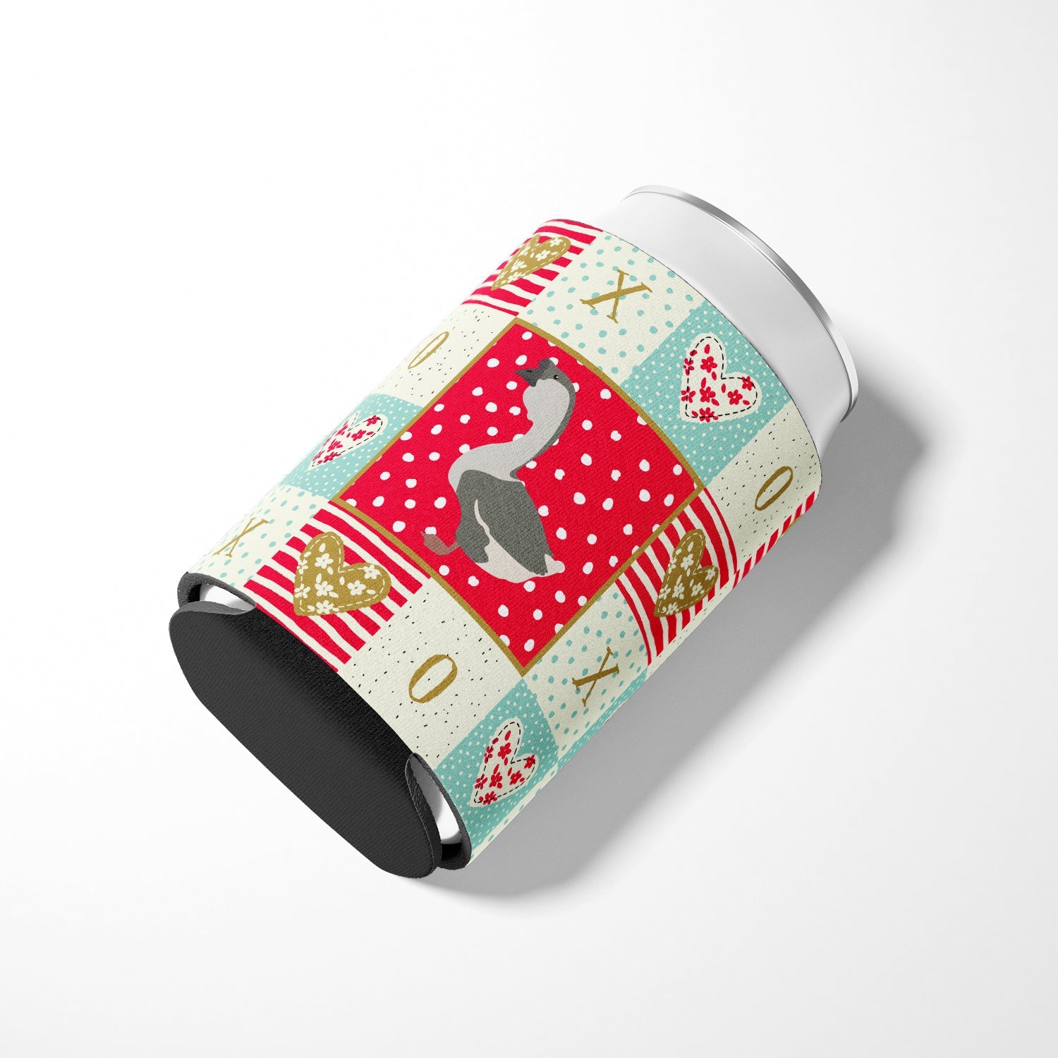 African Goose Love Can or Bottle Hugger Cooler Sleeve for Standard 12 oz Cans, Insulated Foam Beer & Soda Can Hugger Reusable