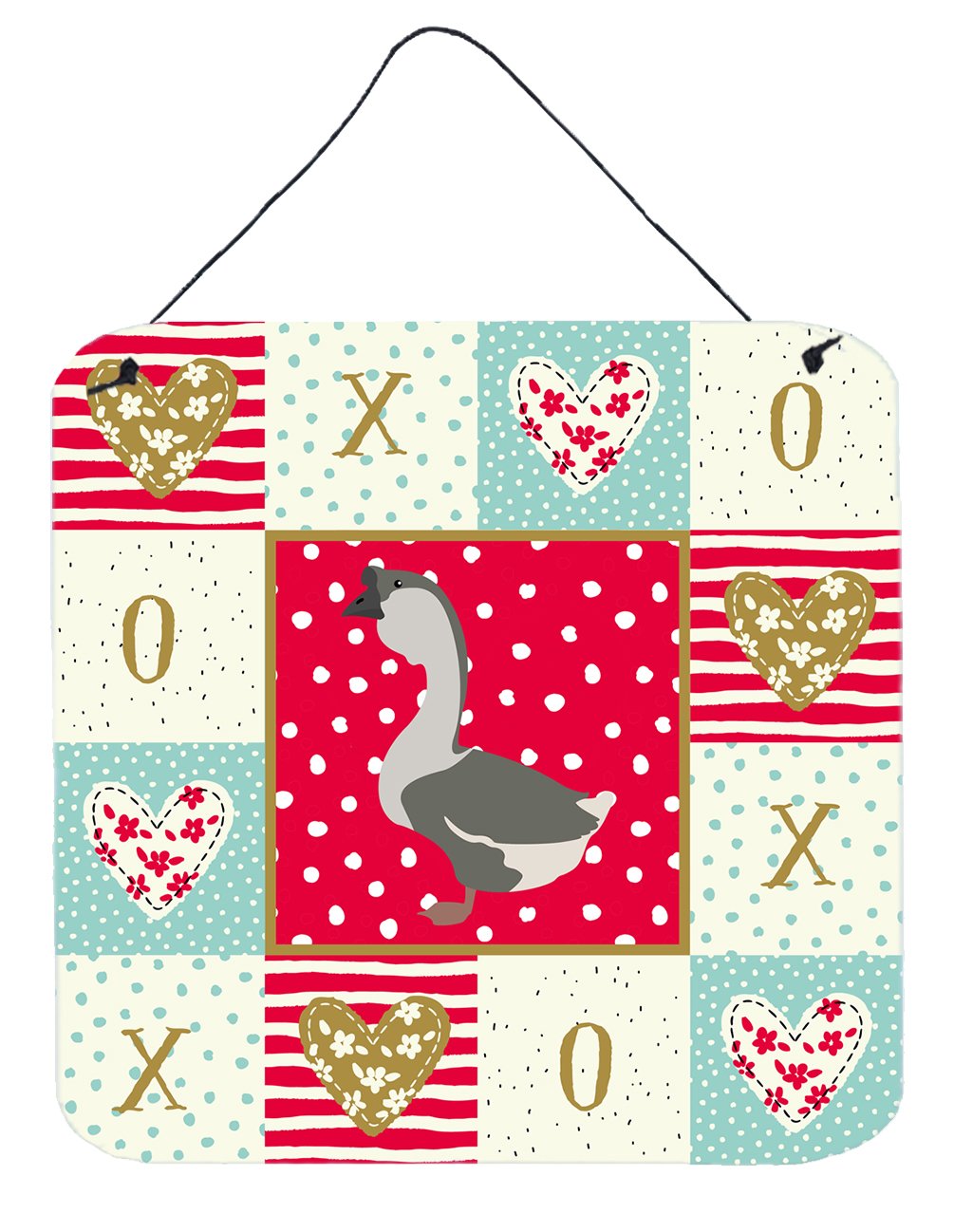 African Goose Love Wall or Door Hanging Prints Aluminum Metal Sign Kitchen Wall Bar Bathroom Plaque Home Decor, 6x6, Multicolor