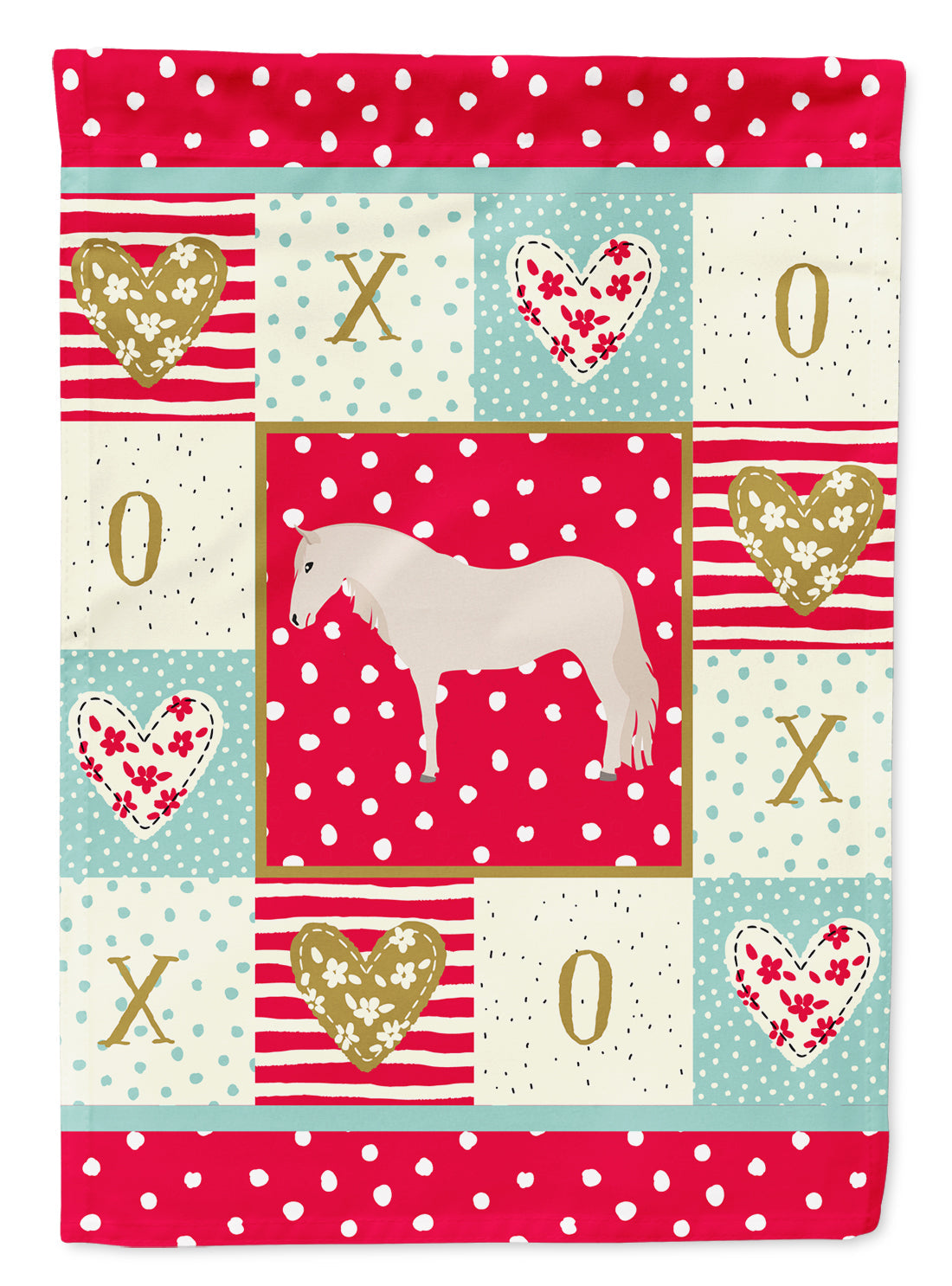 Paso Fino Horse Love House Flag 28x40 Porch Sleeve Pole Decorative Outside Yard Banner Artwork Wall Hanging, Polyester