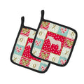 Paso Fino Horse Love Pot Holder Set of 2 Heat Resistant Quilted Hot Pads 7.5 x 7.5 Inch, Insulated Kitchen Trivets for Cooking & Baking
