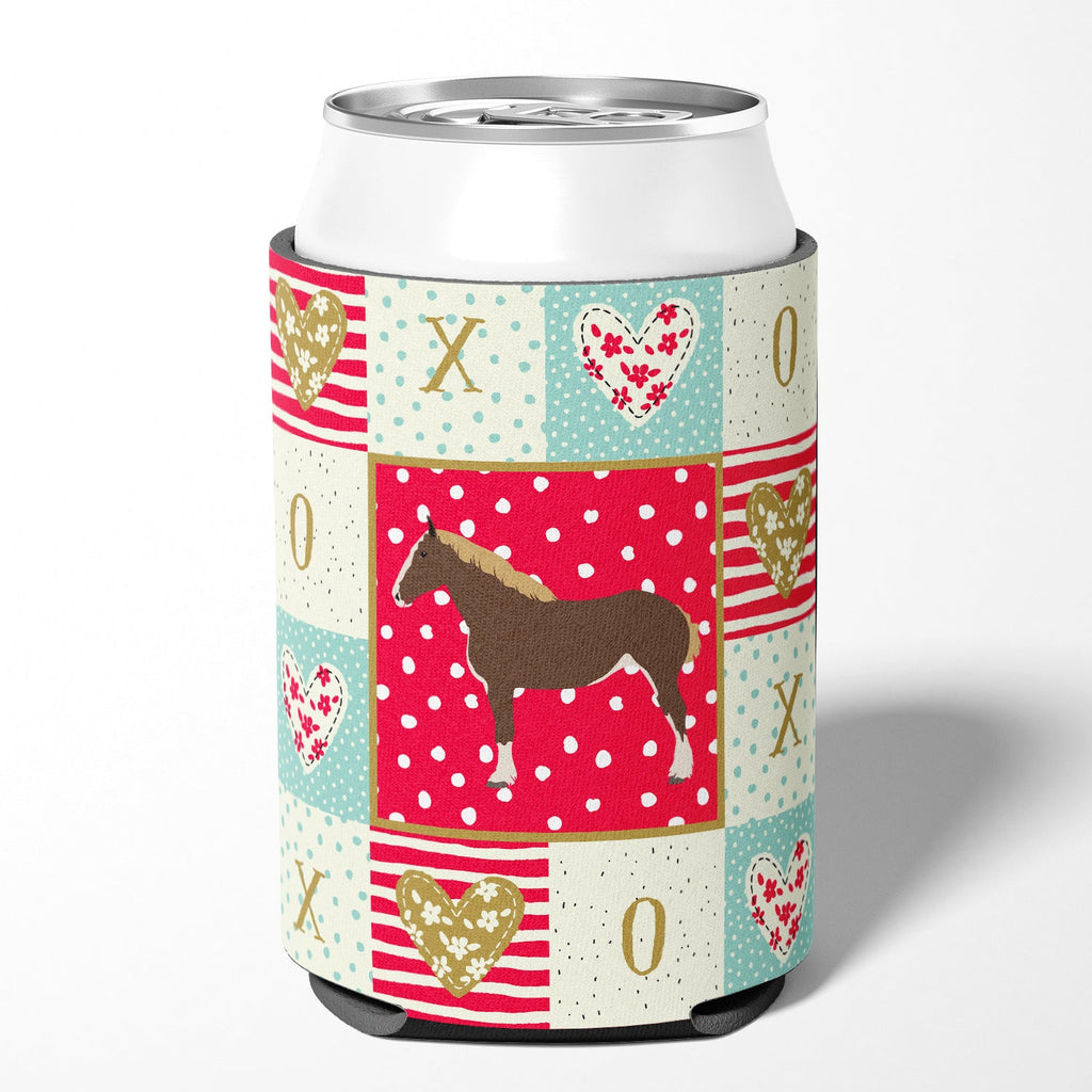 Percheron Horse Love Can or Bottle Hugger Cooler Sleeve for Standard 12 oz Cans, Insulated Foam Beer & Soda Can Hugger Reusable