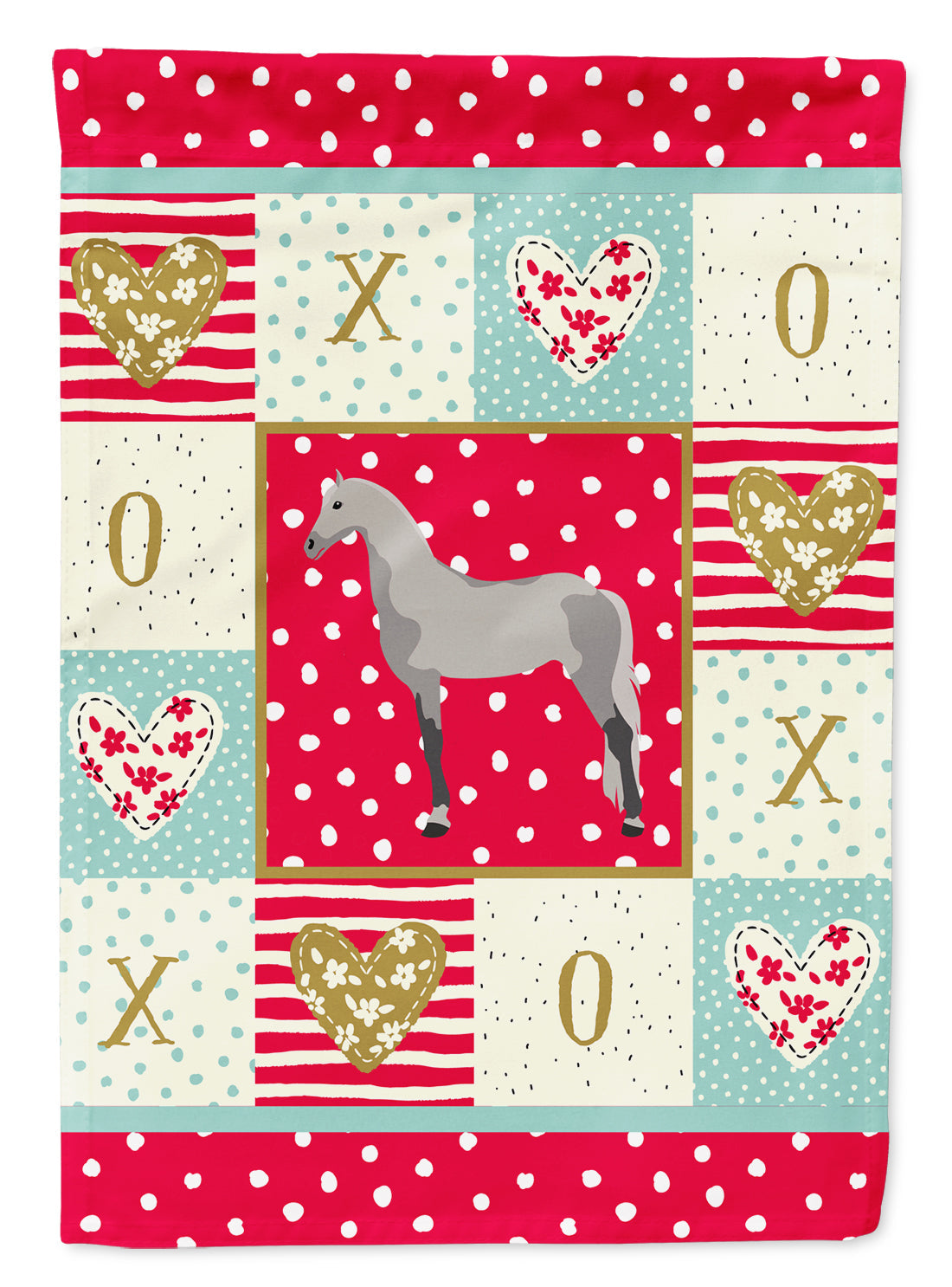 Orlov Trotter Horse Love House Flag 28x40 Porch Sleeve Pole Decorative Outside Yard Banner Artwork Wall Hanging, Polyester
