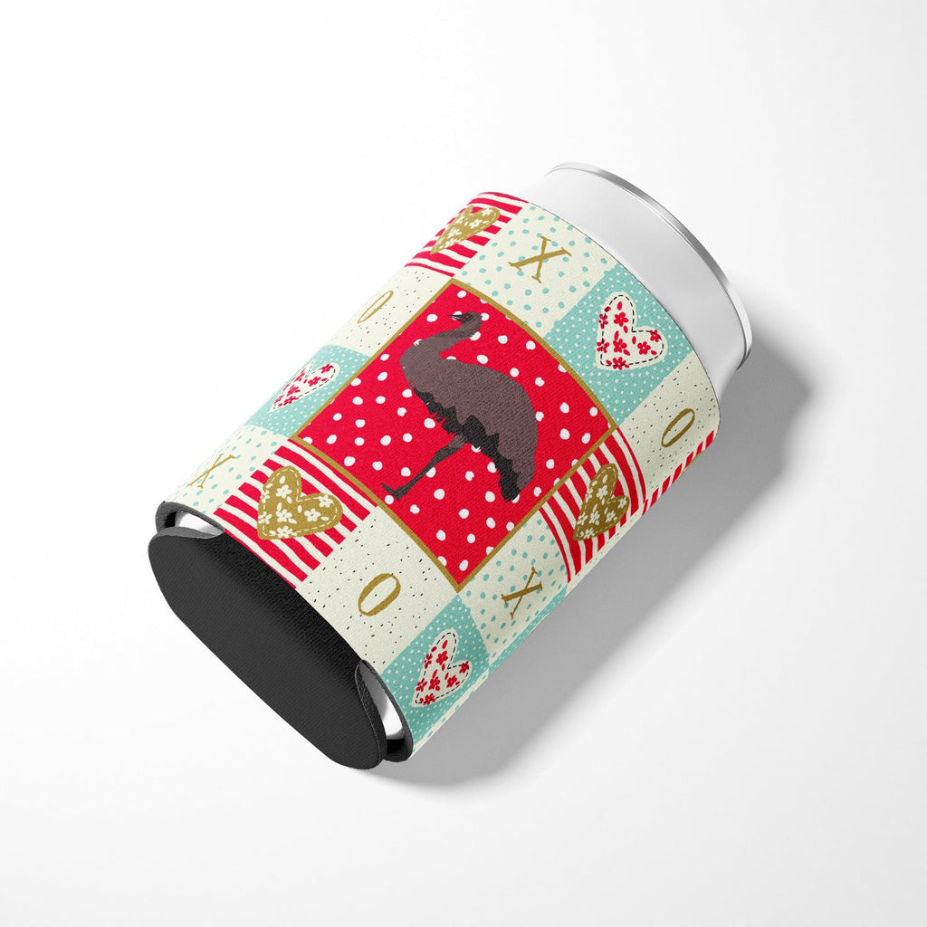 Emu Love Can or Bottle Hugger Cooler Sleeve for Standard 12 oz Cans, Insulated Foam Beer & Soda Can Hugger Reusable