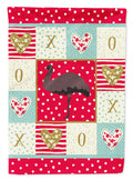 Emu Love House Flag 28x40 Porch Sleeve Pole Decorative Outside Yard Banner Artwork Wall Hanging, Polyester