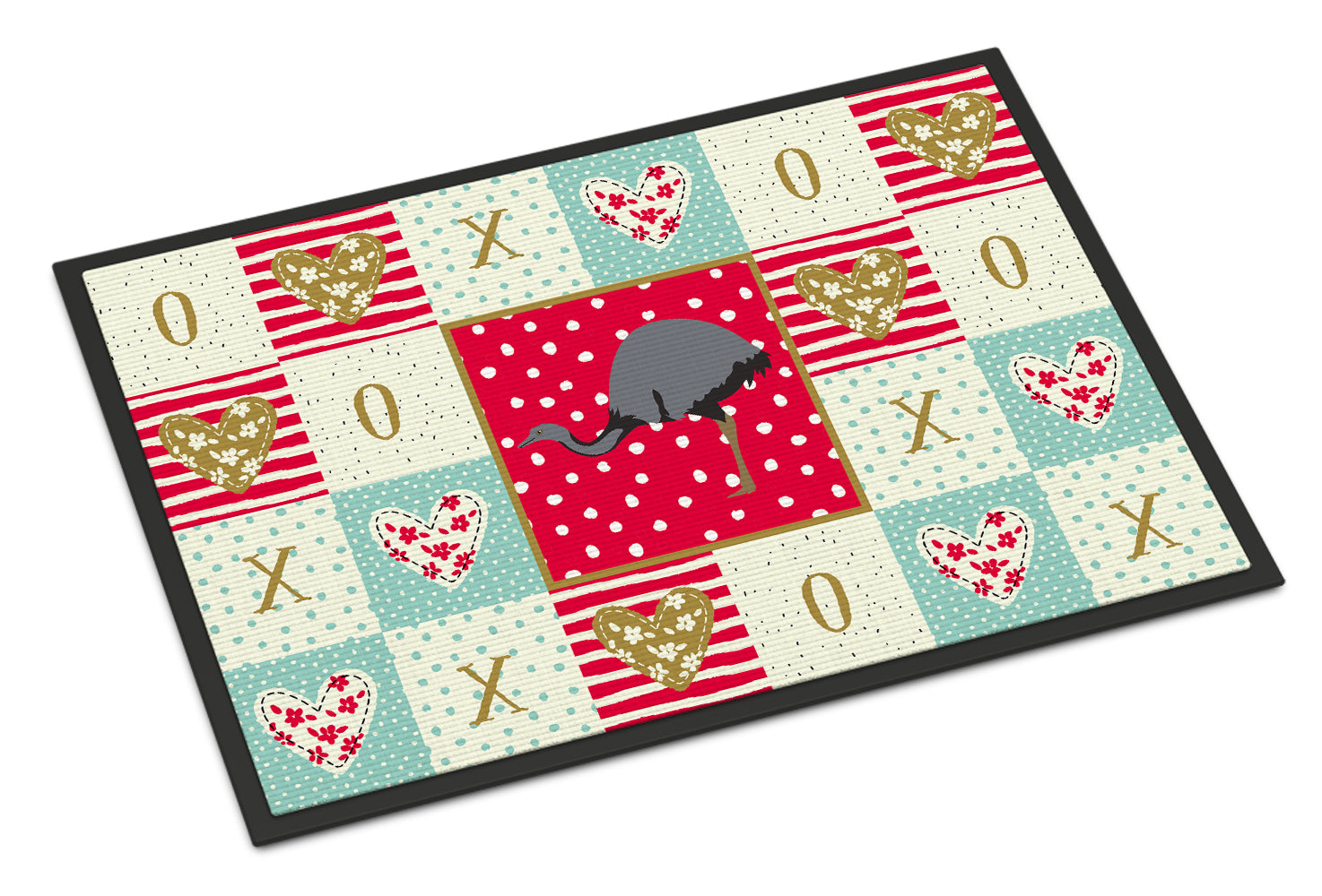 Rhea Love Doormat Indoor Outdoor 18H X 27W Front Door Mat Rugs for Entryway, Non Slip Washable