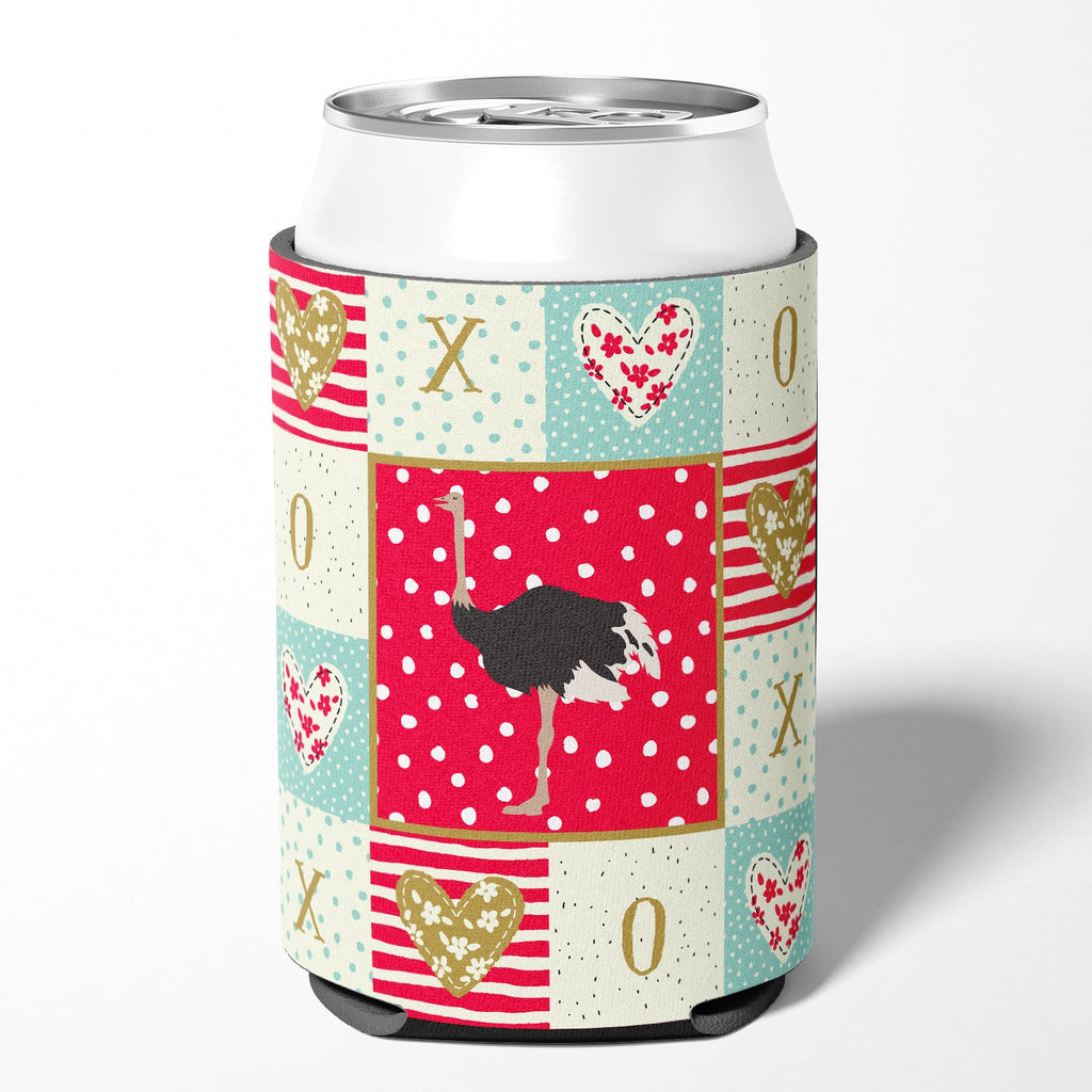 Common Ostrich Love Can or Bottle Hugger Cooler Sleeve for Standard 12 oz Cans, Insulated Foam Beer & Soda Can Hugger Reusable