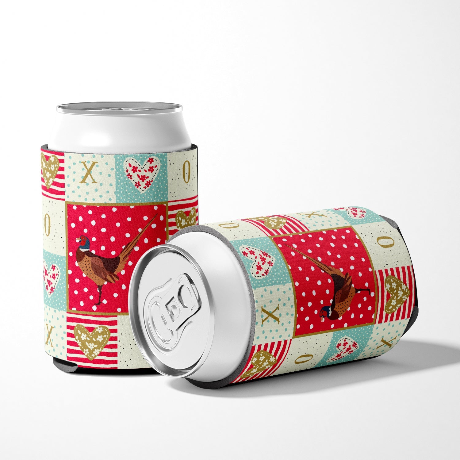 Ring-necked Common Pheasant Love Can or Bottle Hugger Cooler Sleeve for Standard 12 oz Cans, Insulated Foam Beer & Soda Can Hugger Reusable