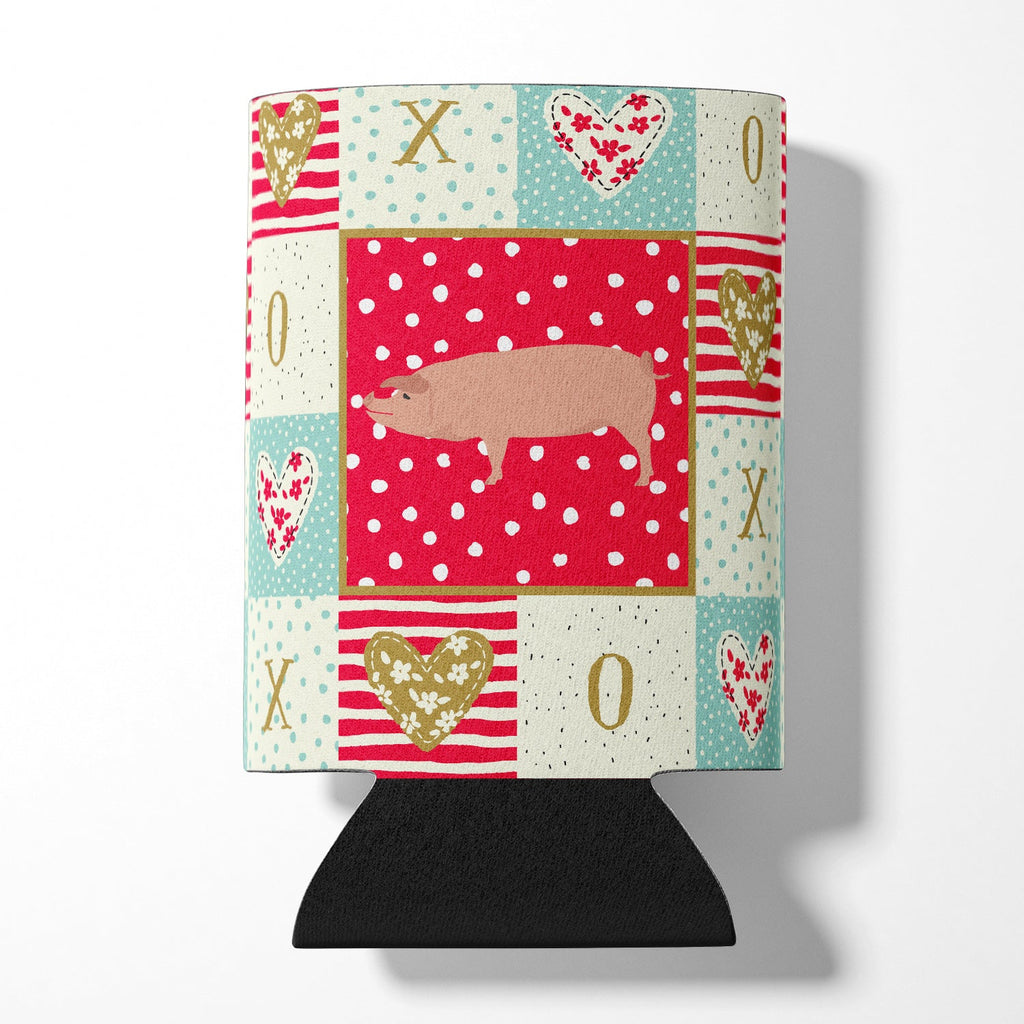American Landrace Pig Love Can or Bottle Hugger Cooler Sleeve for Standard 12 oz Cans, Insulated Foam Beer & Soda Can Hugger Reusable
