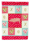 American Landrace Pig Love House Flag 28x40 Porch Sleeve Pole Decorative Outside Yard Banner Artwork Wall Hanging, Polyester