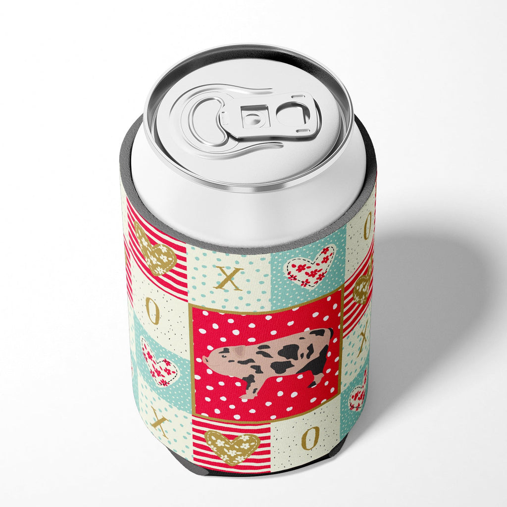 Mini Miniature Pig Love Can or Bottle Hugger Cooler Sleeve for Standard 12 oz Cans, Insulated Foam Beer & Soda Can Hugger Reusable