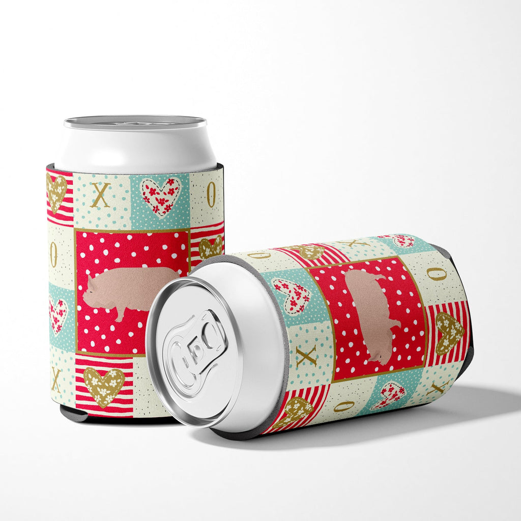 Welsh Pig Love Can or Bottle Hugger Cooler Sleeve for Standard 12 oz Cans, Insulated Foam Beer & Soda Can Hugger Reusable