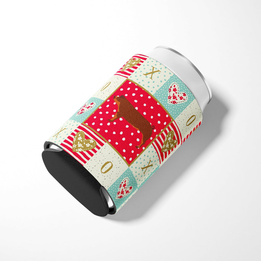 Duroc Pig Love Can or Bottle Hugger Cooler Sleeve for Standard 12 oz Cans, Insulated Foam Beer & Soda Can Hugger Reusable