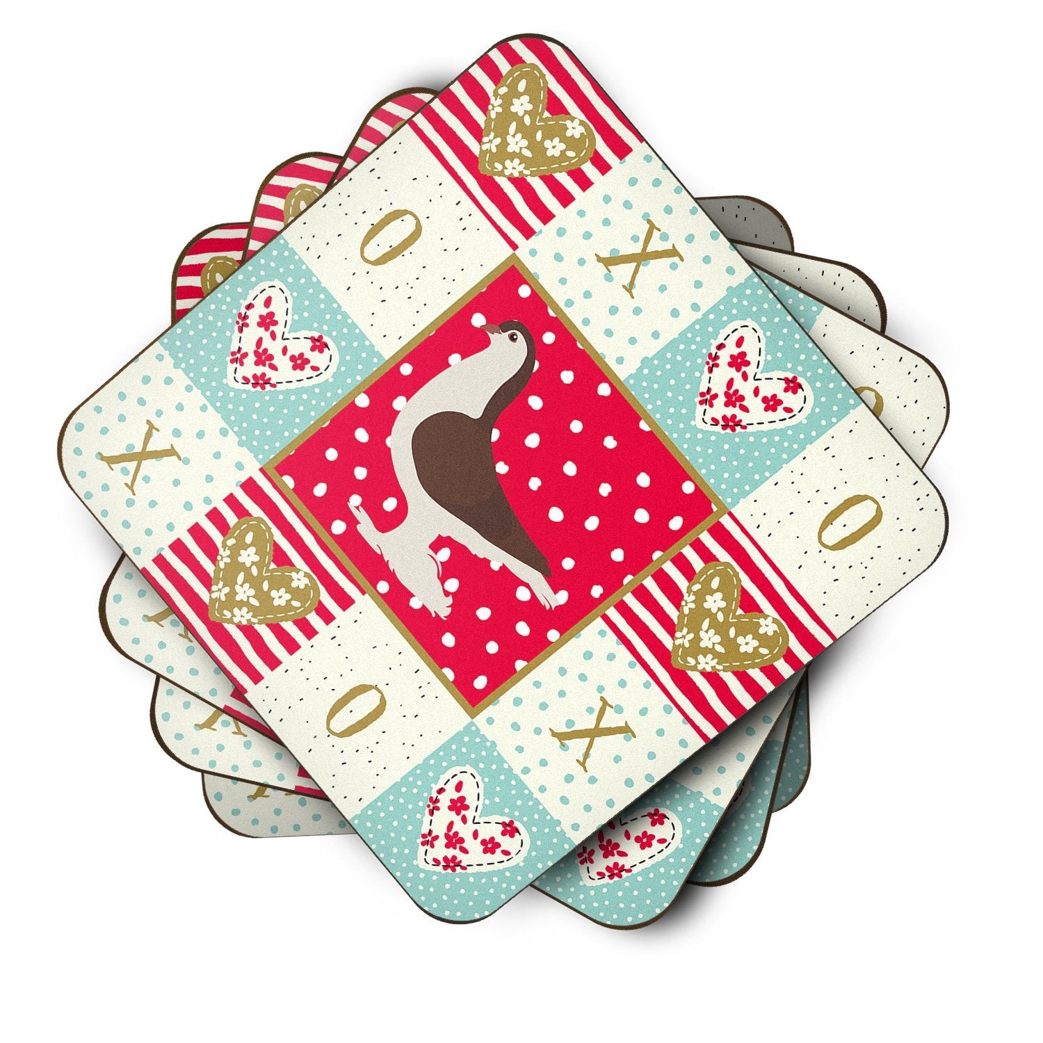 Large Pigeon Love Foam Coasters Set of 4 Cup Coasters for Indoor Outdoor, Tabletop Protection, Anti Slip, Mouse pad Material