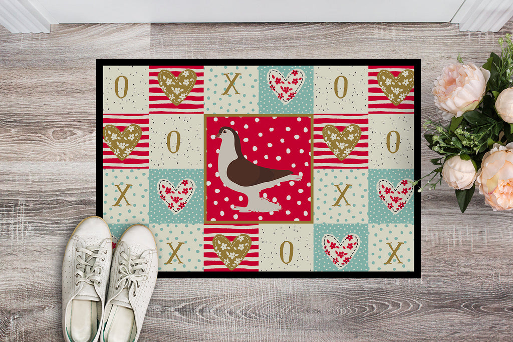 Large Pigeon Love Doormat Indoor Outdoor 18H X 27W Front Door Mat Rugs for Entryway, Non Slip Washable
