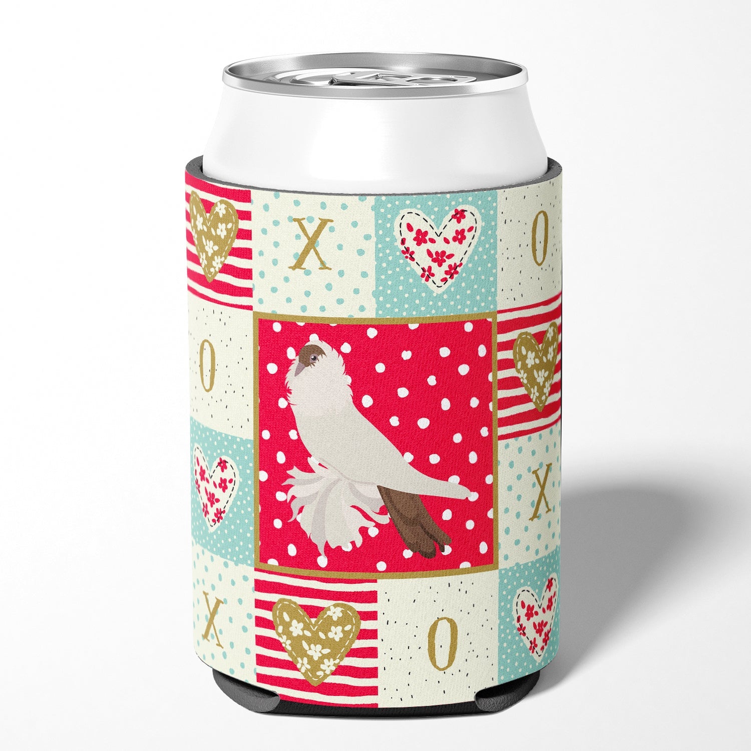 German Helmet Pigeon Love Can or Bottle Hugger Cooler Sleeve for Standard 12 oz Cans, Insulated Foam Beer & Soda Can Hugger Reusable