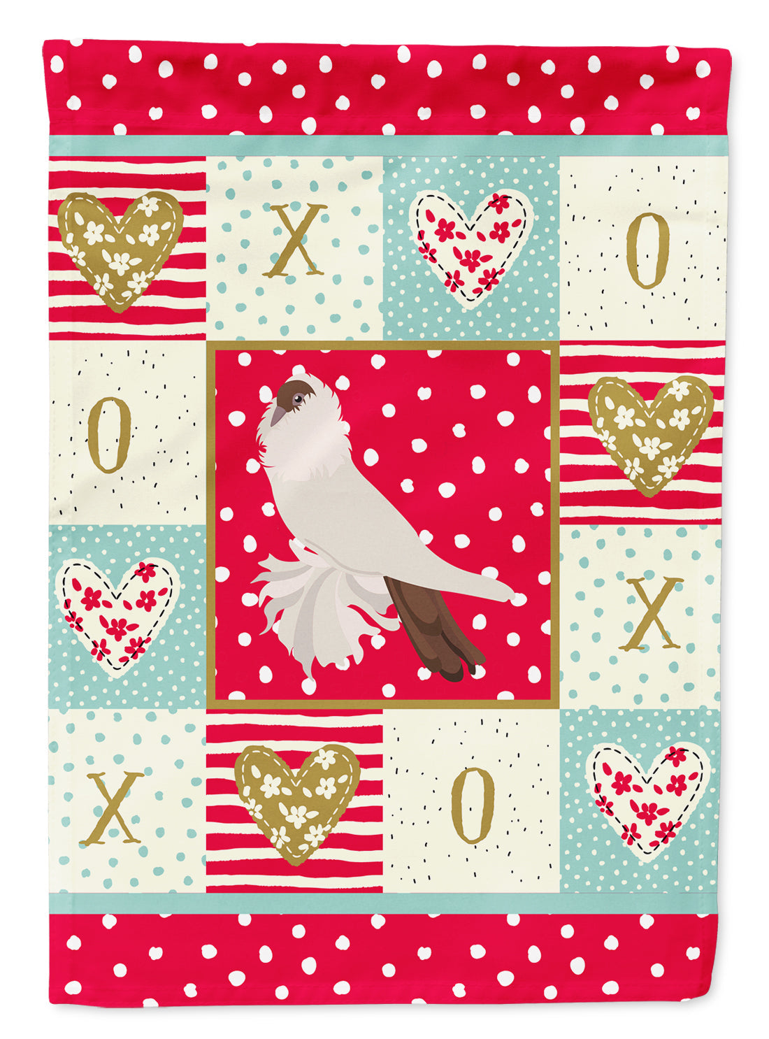 German Helmet Pigeon Love House Flag 28x40 Porch Sleeve Pole Decorative Outside Yard Banner Artwork Wall Hanging, Polyester