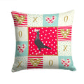 English Carrier Pigeon Love Decorative Throw Pillow 14x14 Indoor Outdoor Accent Cushion, Fabric Cover with Insert for Sofa, Bed, Porch & Living Room
