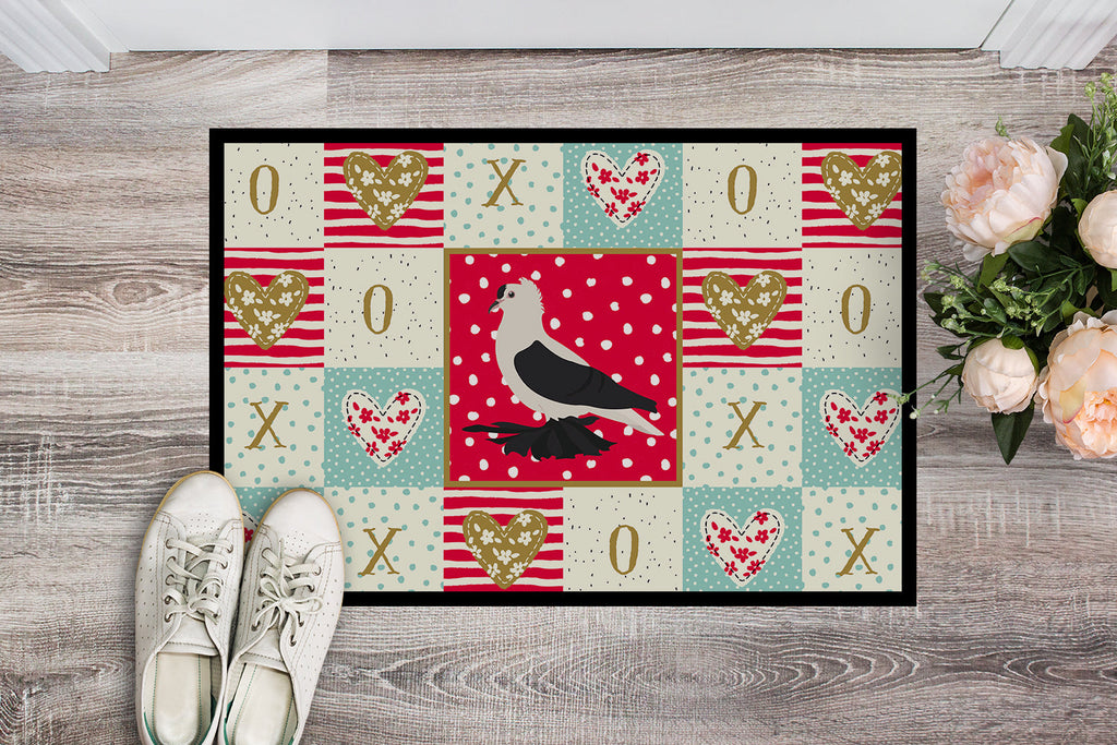 Saxon Fairy Swallow Pigeon Love Doormat Indoor Outdoor 18H X 27W Front Door Mat Rugs for Entryway, Non Slip Washable
