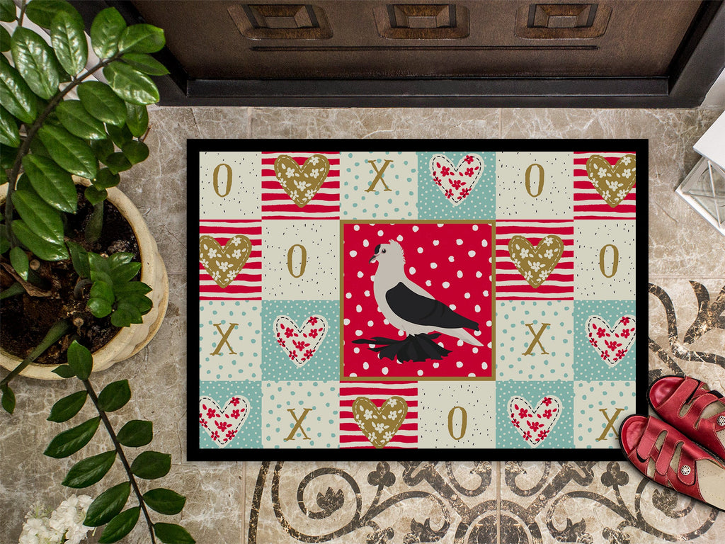 Saxon Fairy Swallow Pigeon Love Doormat Indoor Outdoor 18H X 27W Front Door Mat Rugs for Entryway, Non Slip Washable
