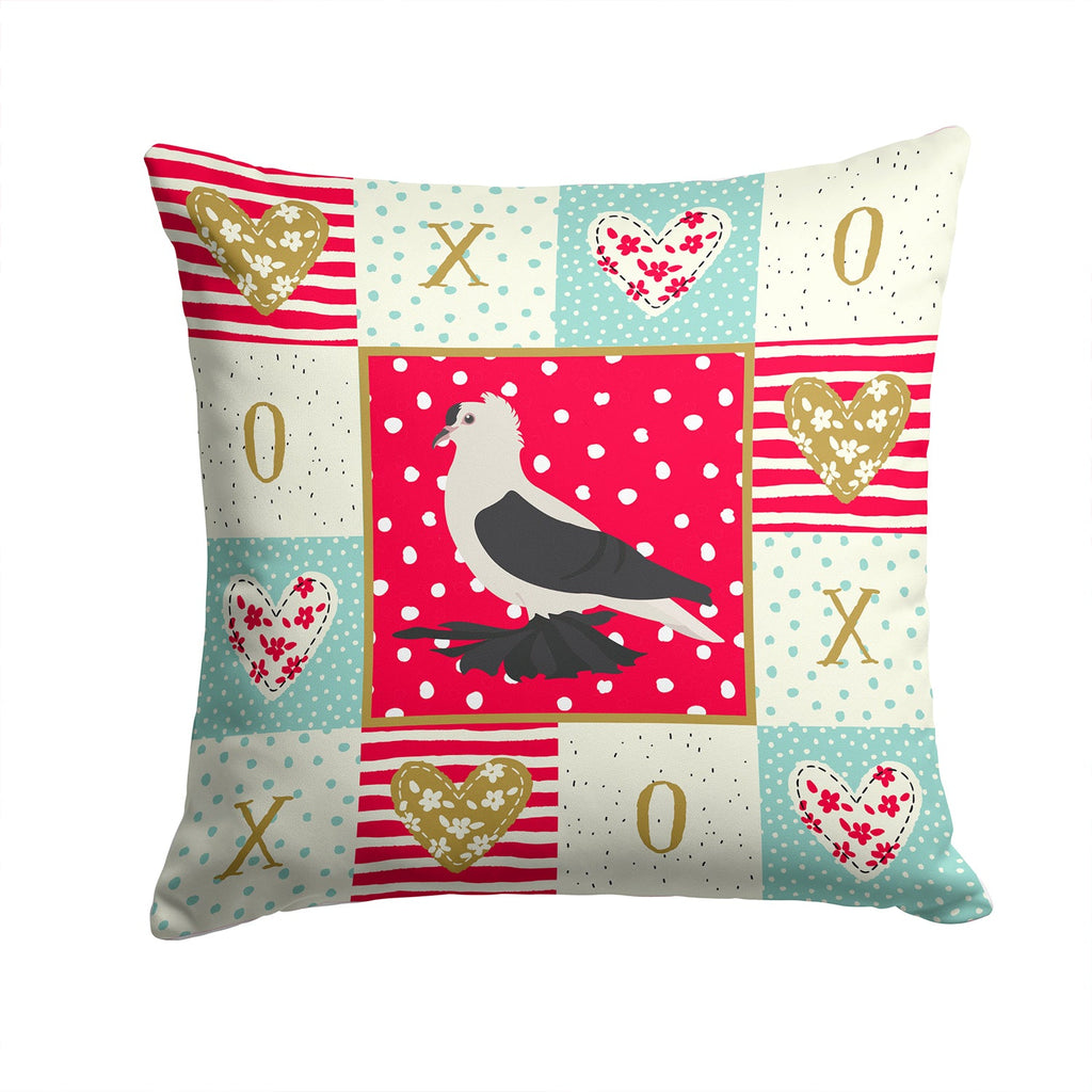 Saxon Fairy Swallow Pigeon Love Decorative Throw Pillow 14x14 Indoor Outdoor Accent Cushion, Fabric Cover with Insert for Sofa, Bed, Porch & Living Room