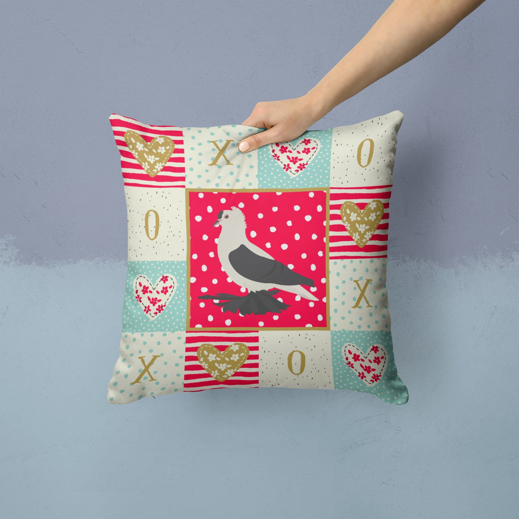 Saxon Fairy Swallow Pigeon Love Decorative Throw Pillow 14x14 Indoor Outdoor Accent Cushion, Fabric Cover with Insert for Sofa, Bed, Porch & Living Room