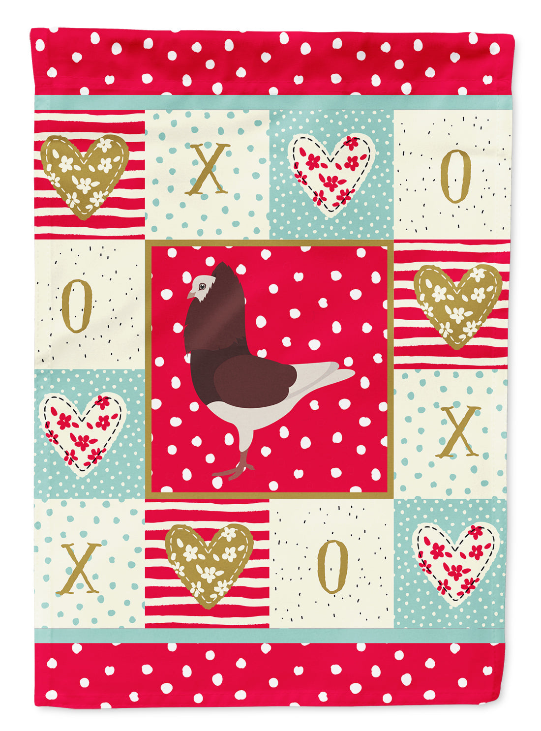 Capuchin Red Pigeon Love House Flag 28x40 Porch Sleeve Pole Decorative Outside Yard Banner Artwork Wall Hanging, Polyester