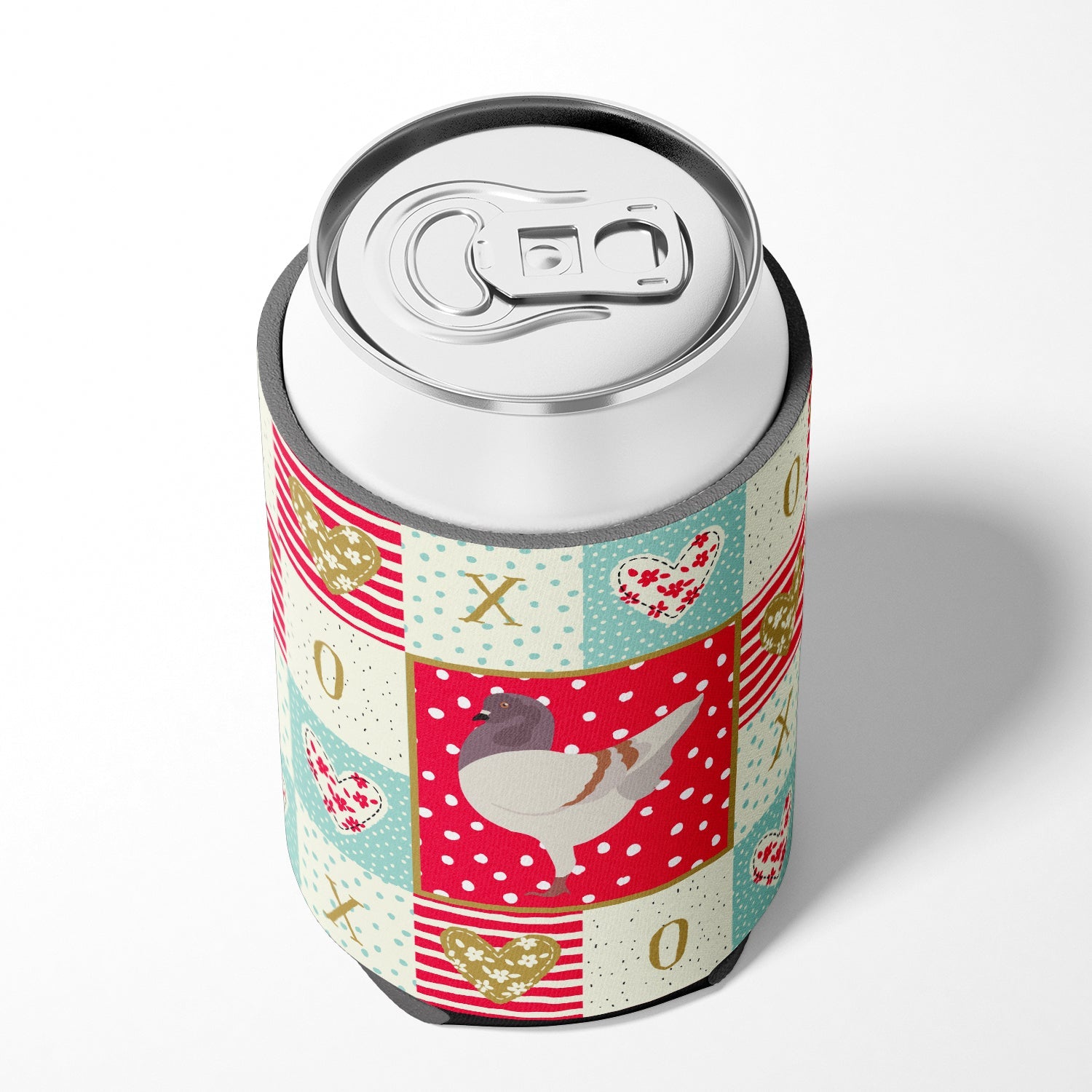 German Modena Pigeon Love Can or Bottle Hugger Cooler Sleeve for Standard 12 oz Cans, Insulated Foam Beer & Soda Can Hugger Reusable