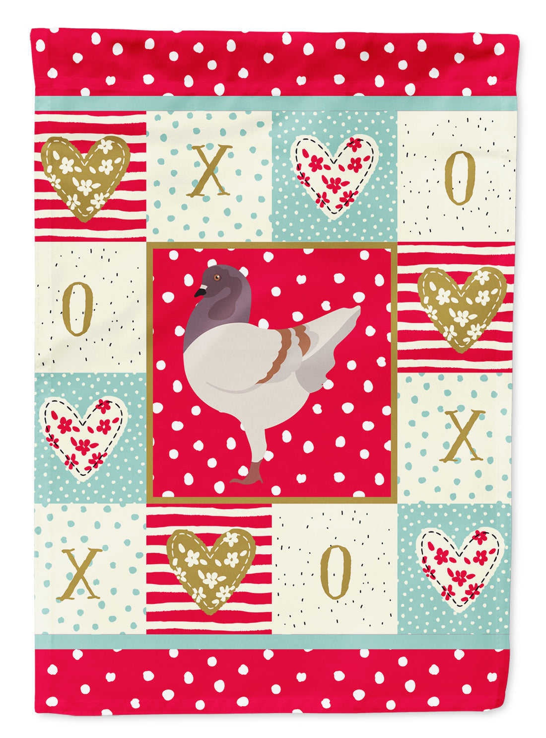 German Modena Pigeon Love House Flag 28x40 Porch Sleeve Pole Decorative Outside Yard Banner Artwork Wall Hanging, Polyester
