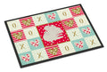 Silver Fantail Pigeon Love Doormat Indoor Outdoor 18H X 27W Front Door Mat Rugs for Entryway, Non Slip Washable