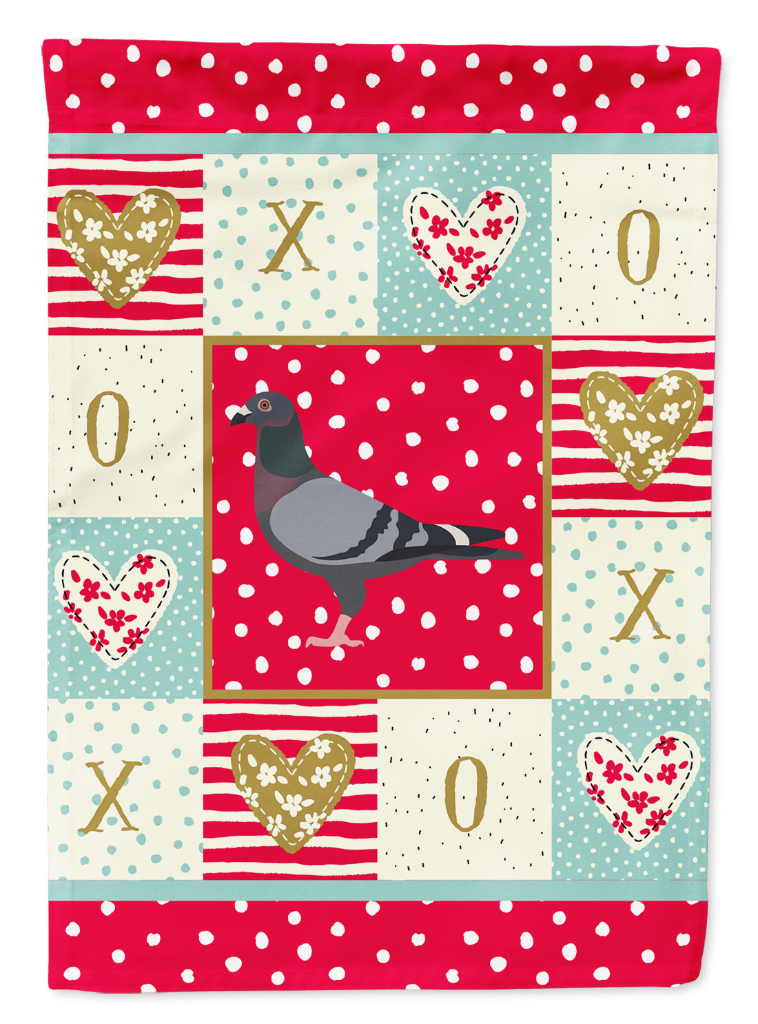 Racing Pigeon Love House Flag 28x40 Porch Sleeve Pole Decorative Outside Yard Banner Artwork Wall Hanging, Polyester