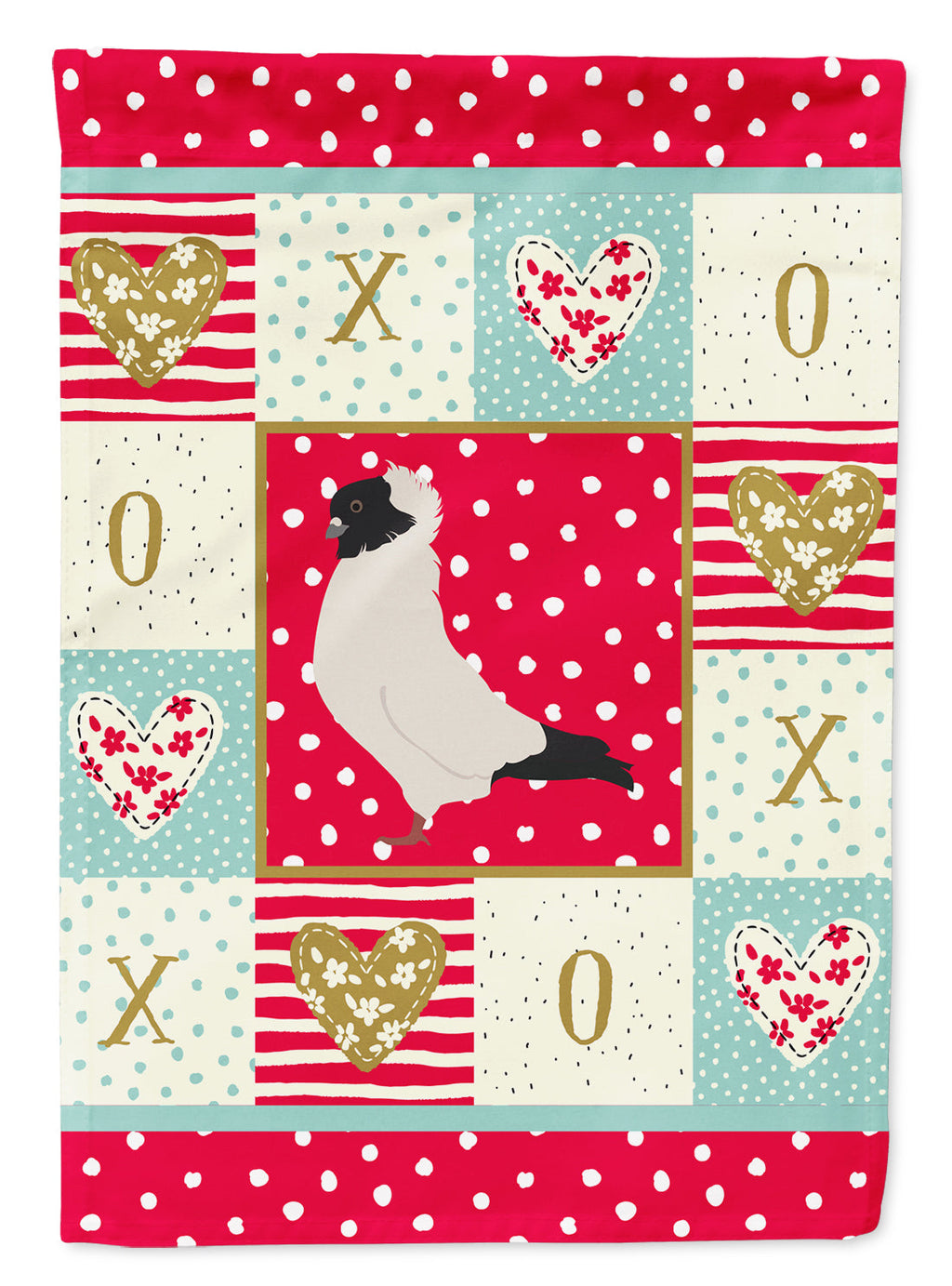 Nun Pigeon Love House Flag 28x40 Porch Sleeve Pole Decorative Outside Yard Banner Artwork Wall Hanging, Polyester