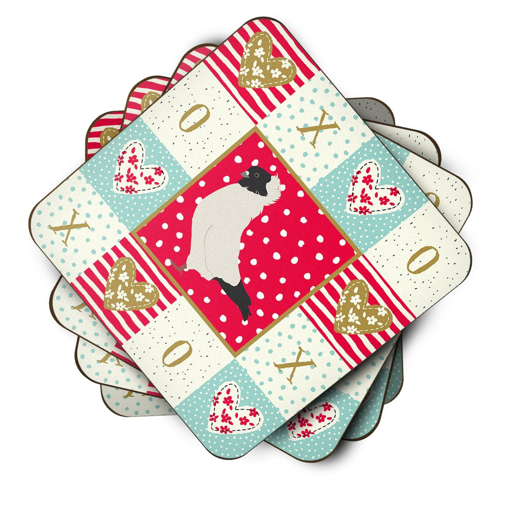 Nun Pigeon Love Foam Coasters Set of 4 Cup Coasters for Indoor Outdoor, Tabletop Protection, Anti Slip, Mouse pad Material