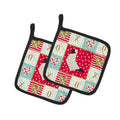Nun Pigeon Love Pot Holder Set of 2 Heat Resistant Quilted Hot Pads 7.5 x 7.5 Inch, Insulated Kitchen Trivets for Cooking & Baking