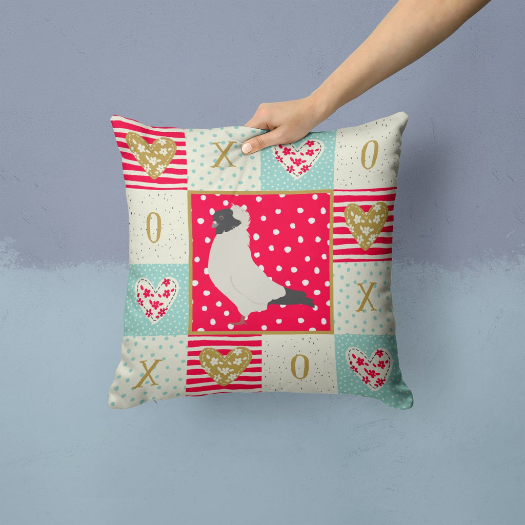 Nun Pigeon Love Decorative Throw Pillow 14x14 Indoor Outdoor Accent Cushion, Fabric Cover with Insert for Sofa, Bed, Porch & Living Room