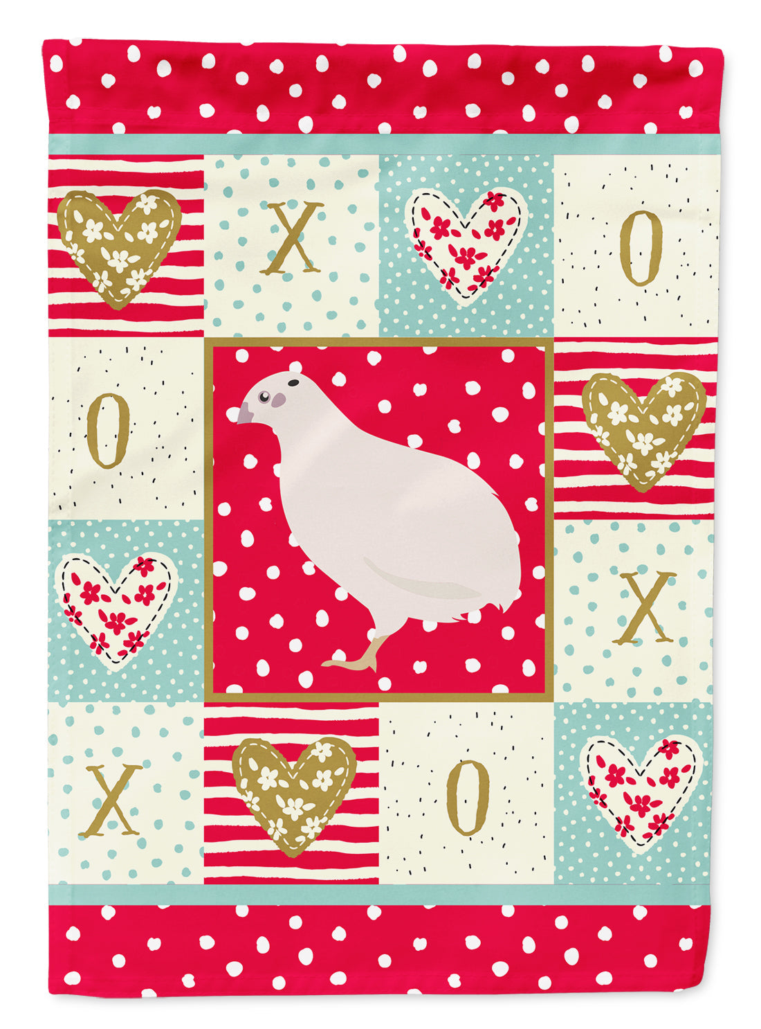 Texas Quail Love House Flag 28x40 Porch Sleeve Pole Decorative Outside Yard Banner Artwork Wall Hanging, Polyester