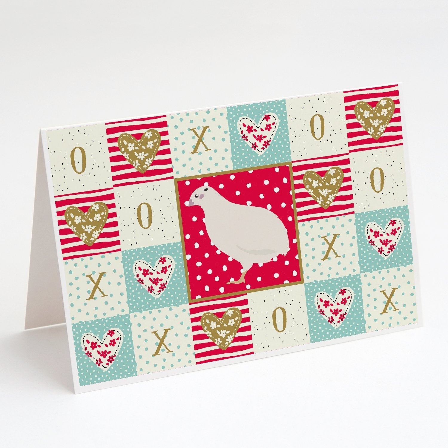 Texas Quail Love Greeting Cards Pack of 8 Blank Cards with Envelopes Whimsical A7 Size 5x7