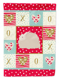 Fluffy Angora Rabbit Love House Flag 28x40 Porch Sleeve Pole Decorative Outside Yard Banner Artwork Wall Hanging, Polyester