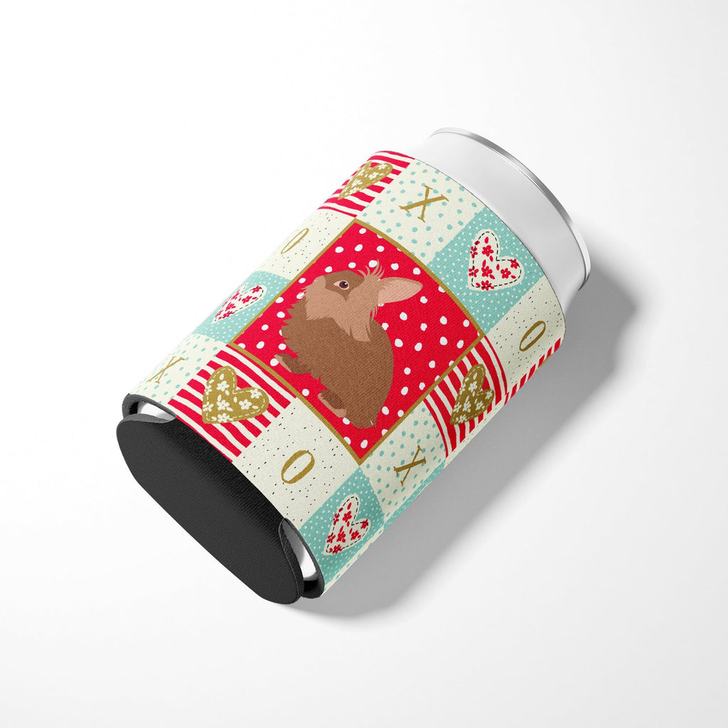 Lionhead Rabbit Love Can or Bottle Hugger Cooler Sleeve for Standard 12 oz Cans, Insulated Foam Beer & Soda Can Hugger Reusable