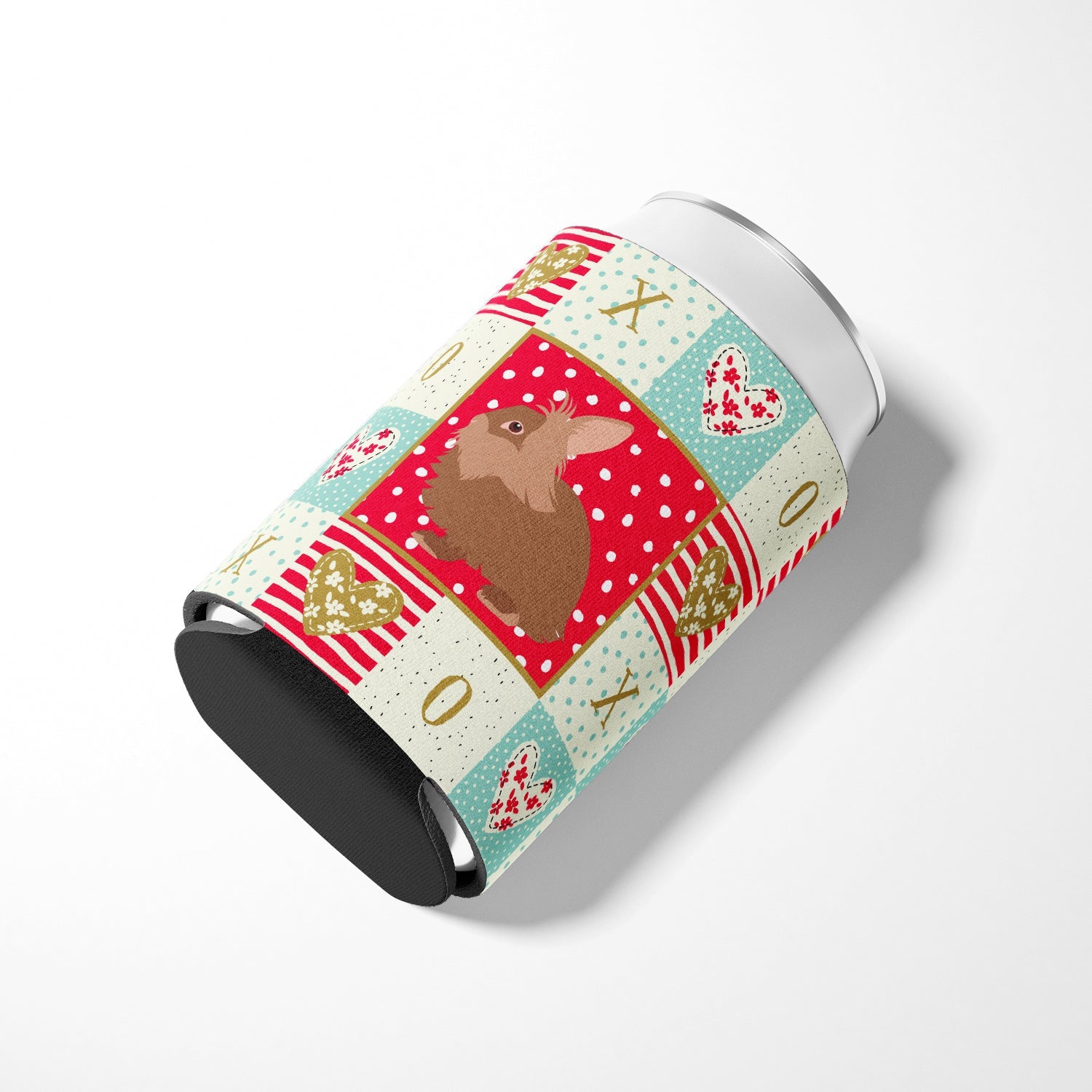 Lionhead Rabbit Love Can or Bottle Hugger Cooler Sleeve for Standard 12 oz Cans, Insulated Foam Beer & Soda Can Hugger Reusable