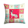 English Spot Rabbit Love Decorative Throw Pillow 14x14 Indoor Outdoor Accent Cushion, Fabric Cover with Insert for Sofa, Bed, Porch & Living Room