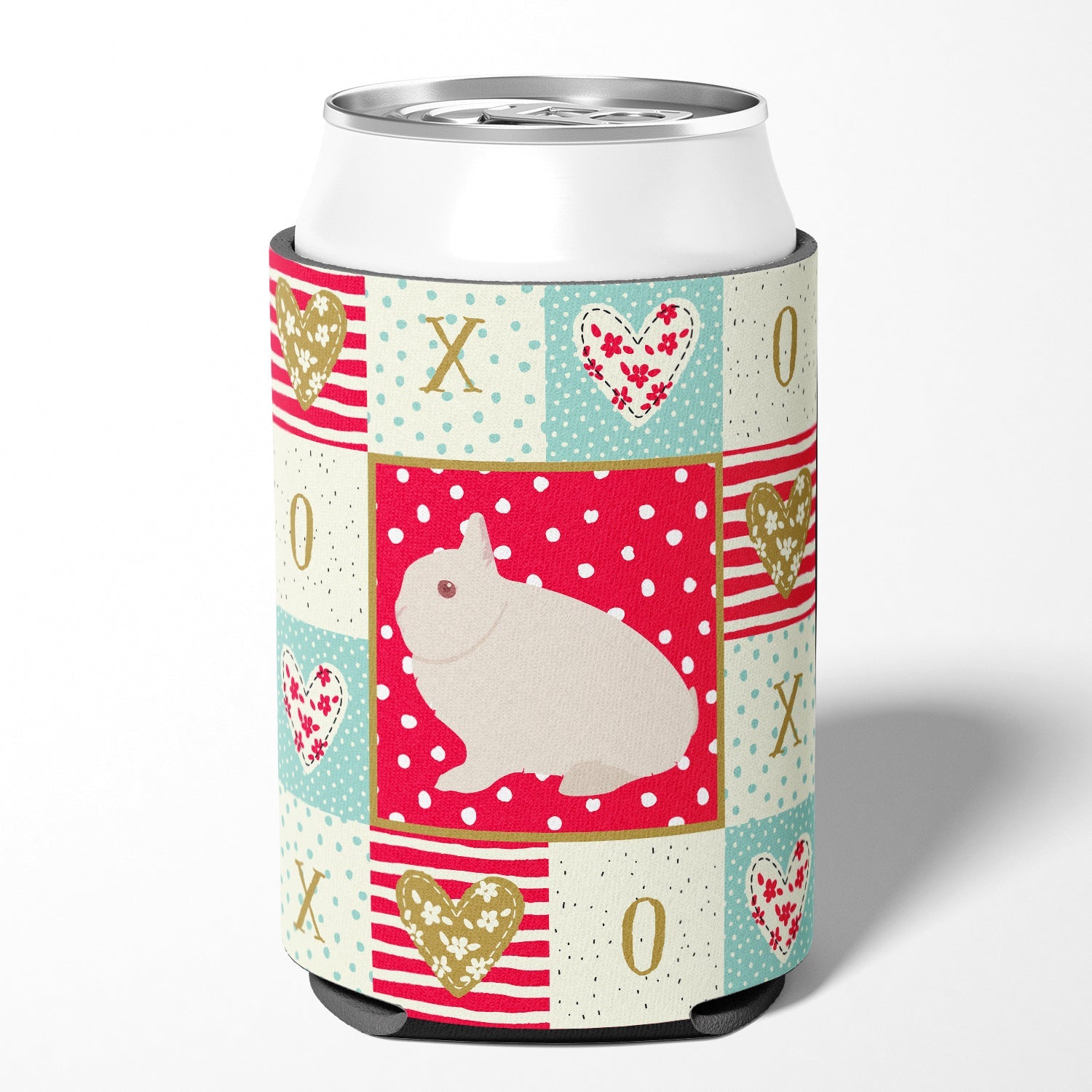 Hermelin Rabbit Love Can or Bottle Hugger Cooler Sleeve for Standard 12 oz Cans, Insulated Foam Beer & Soda Can Hugger Reusable